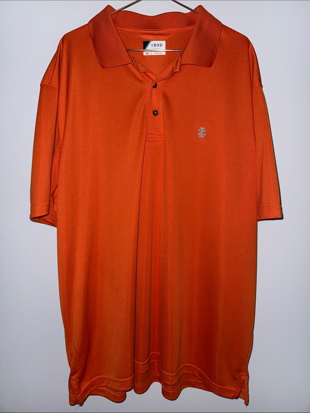 Izod Men’s Orange Short-Sleeve Polo Shirt